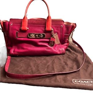 Red Coach bag
